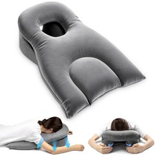 Face Down Pillow After Eye Recovery, Massage Down, Suitable Grey