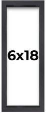 6x18 Shadow Box Frame Contemporary Black Finish  3/4" Depth of Usable Space In
