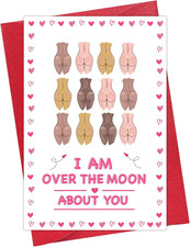 Funny Valentines Day Card for Her Him Naughty Anniversary Card for Wife Husband