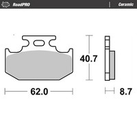 Moto-Master Bremsbelag Roadpro Ceramic (FüR: MZ SM 125 00-01 Hinten )
