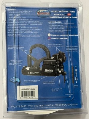 Repose-flèches Hamskea Trinity Hunter Pro Micro-Tune, Gauche, Noir (#37510)