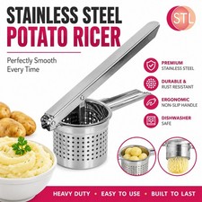 HEAVY DUTY STEEL POTATO RICER PUREE MASHER JUICER VEGETABLE FRUIT PRESS MAKER