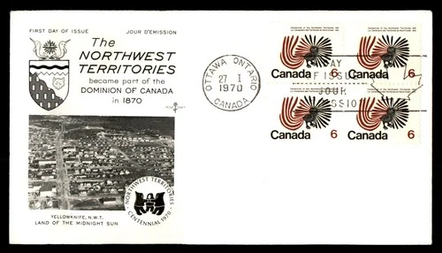 Mayfairstamps Canada FDC 1970 Biry Design Northwest Territories View City First