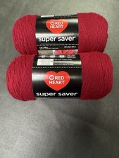 2 Pack Red Heart Super Saver Burgandy, 7 Oz