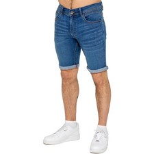 Mens Denim Shorts Enzo Casual Cotton Stretch Slim Fit Denim Half Pants