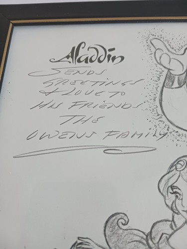 Walt Disney Harry Holt 1993 Signed Aladdin Drawing Print - Picture 4 of 12