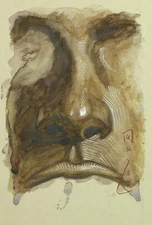 Nose Watercolor Painting - Original Watercolor Painting - Portrait Artwork