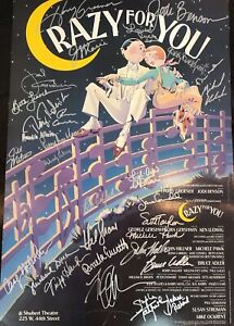 Crazy For You Broadway Signed Poster Jodi Benson Harry Groener Cast Ebay