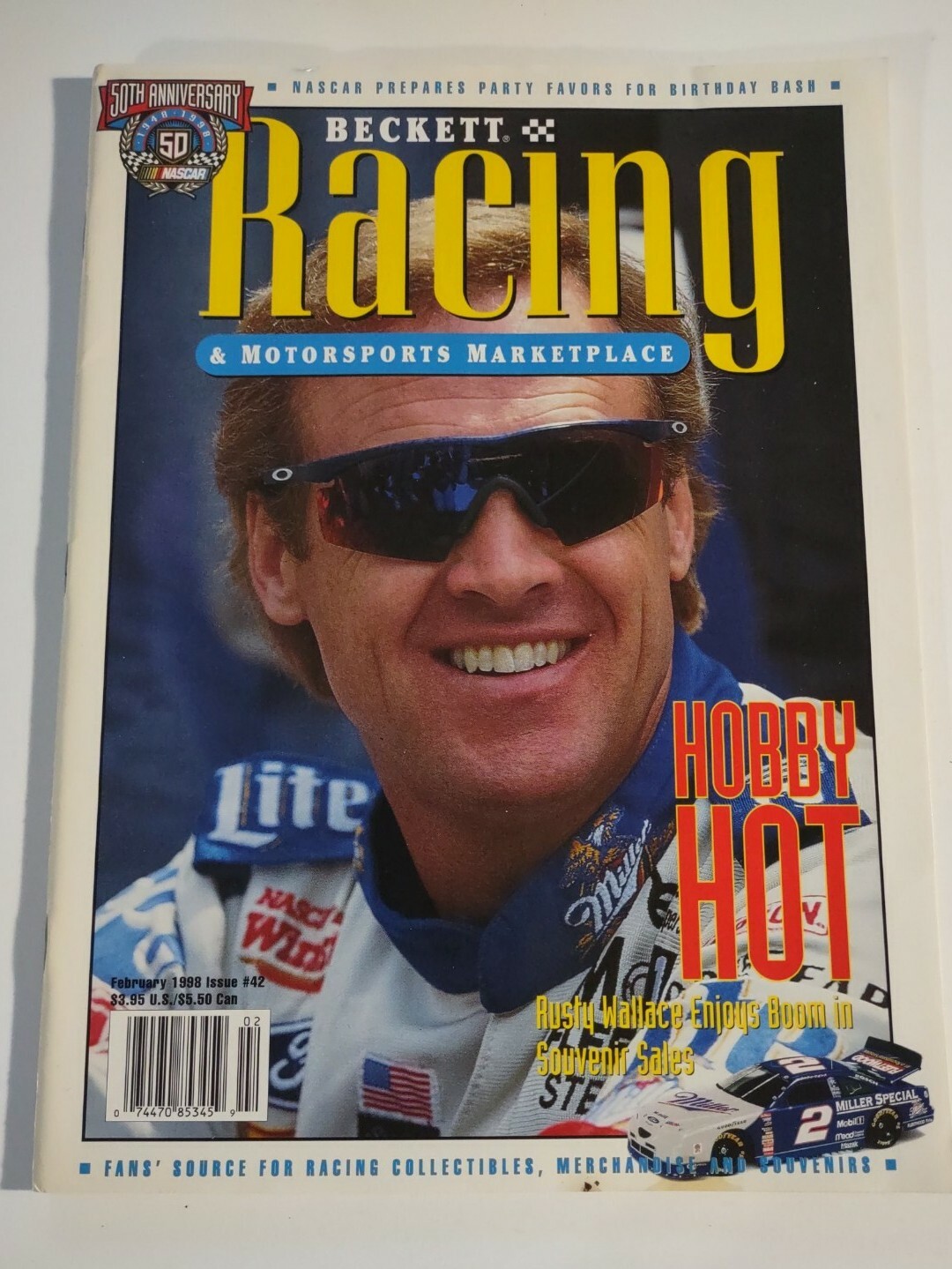 Beckett Racing & Motorsports MarketplaceRusty Wallace FEB 1998 Issue