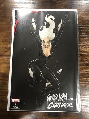 KING IN BLACK: GWENOM vs CARNAGE 3 * NM+ * DAVID NAKAYAMA BLACK CAT TRADE  