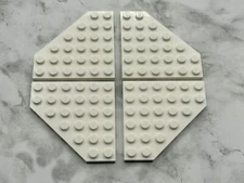 Lego Parts Lot (4) ~ White Wedge, Plate 6 x 6 Cut Corner ~ No 6106