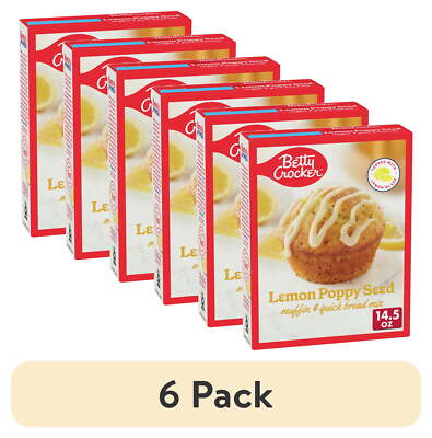 (6 pack) Betty Crocker Muffin and Quick Bread Mix,Lemon Poppy Seed With Streusel