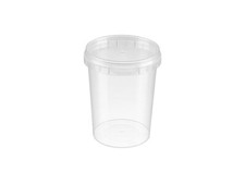 Clear Takeaway Container with Tamper Evident Lid Sauce Pot 520ml - Box 380