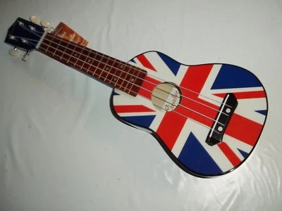 UKULÉLÉ FESTIF MOTIF "DRAPEAU UNION JACK" - 54 CM - MARQUE CHEVALLIER - NEUF