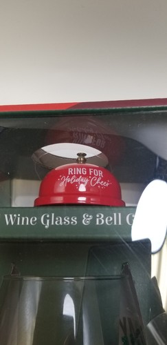 Oversized Holiday Survival Wine Glass with Call Service Bell Christmas 30 oz - Picture 5 of 12