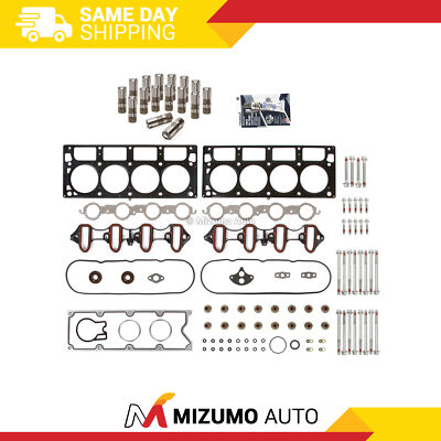 Head Gasket Set Head Bolts Lifters Fit 01-03 GMC Cadillac Hummer Chevrolet 6.0