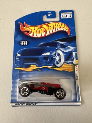 Hot Wheels 2001 First Editions #049 Old Number 3 Red W/ 5sps for