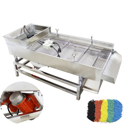 110V 11mm Stainless Steel Linear Vibrating Screen Electric Sieve Double Motor
