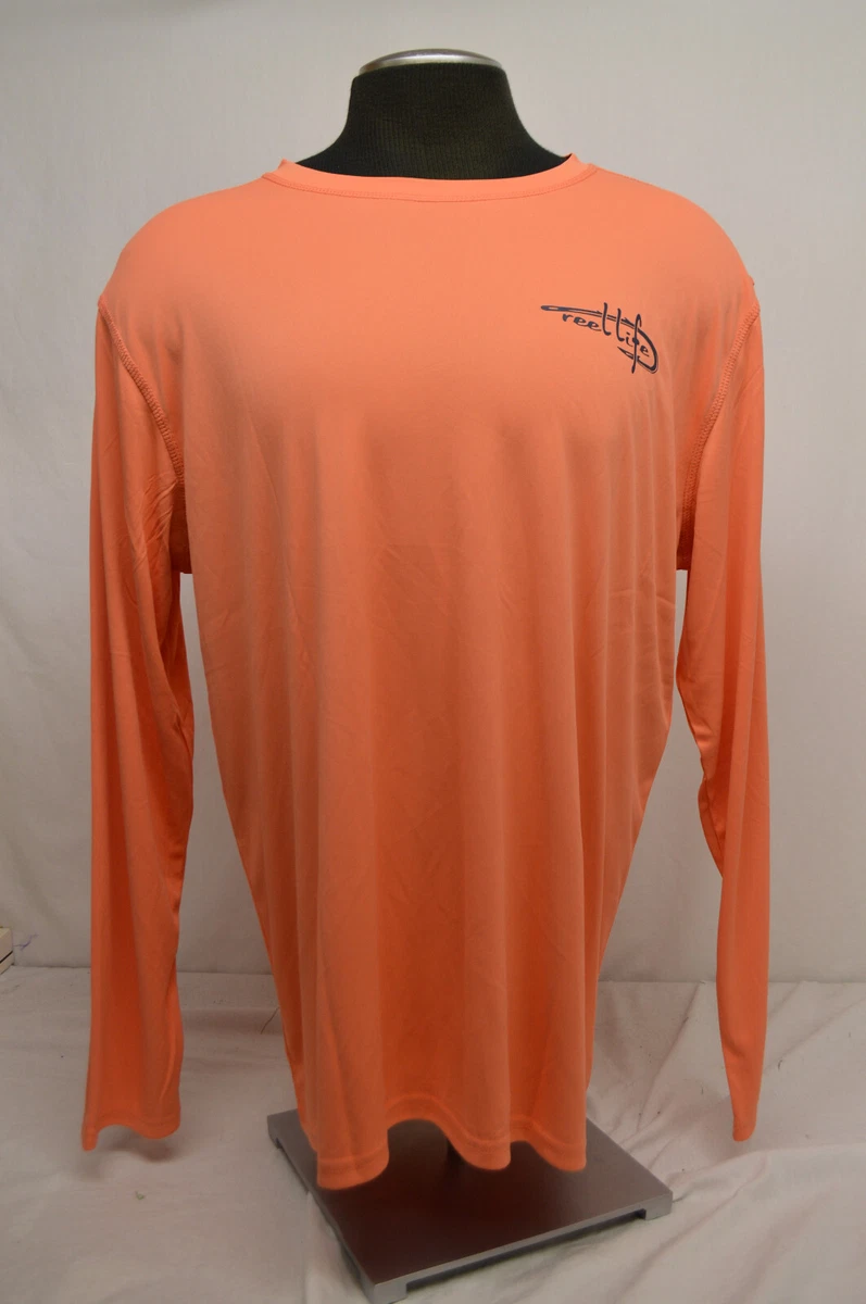 NEW Reel Life Fishing Shirt Size XL Coral Fishing Sun Shirt Sail