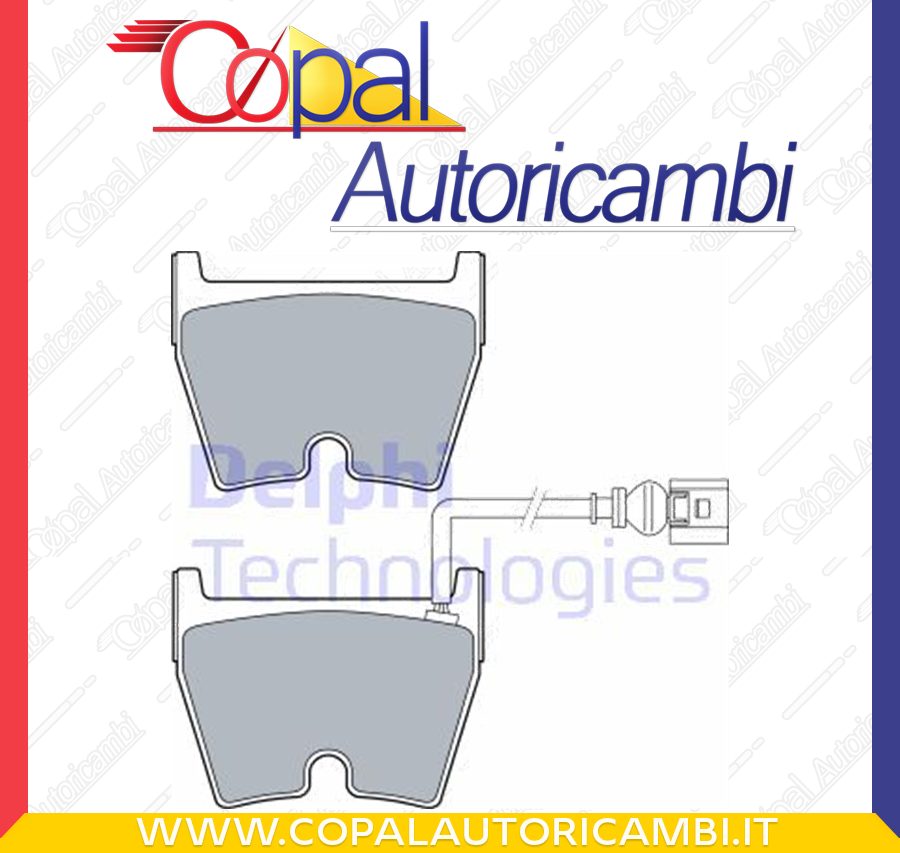 LP2171 DELPHI 25031 Kit pastiglie freni con segnalatore acustico usura 25031, 25032 ❱❱❱ prezzo e esperienza