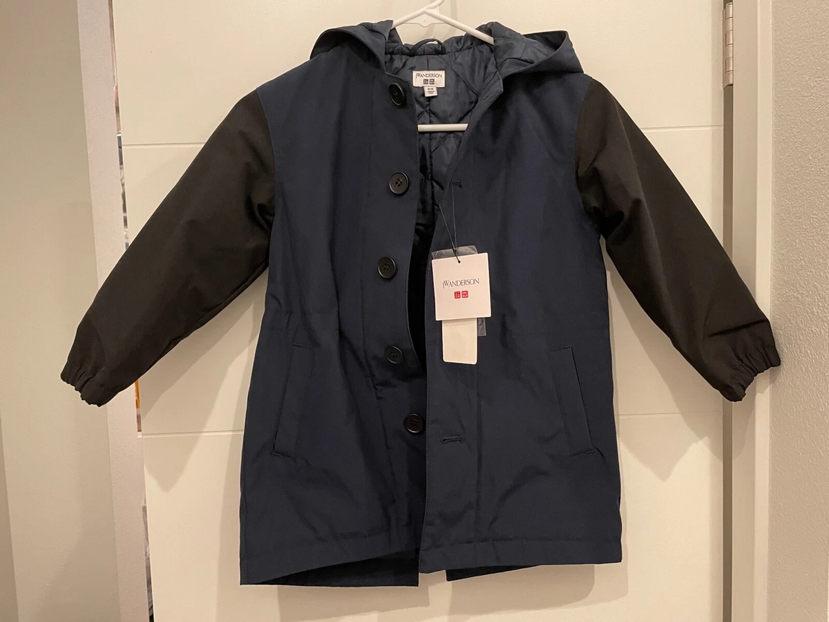 Uniqlo JW ANDERSON Fishtail Black Navy Kids Toddler Parka Jacket Coat 3-4  rain | eBay