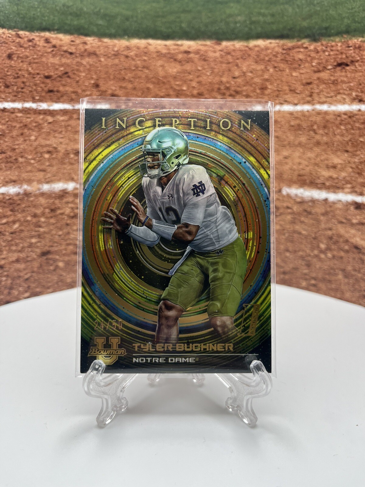 2022-23 Bowman Inception University - Gold Foil V1 #87 Tyler Buchner /50 (RC)