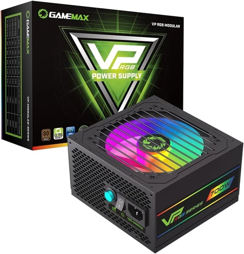 GameMax VP700w RGB,  700 Watts 80+ Bronze PSU Semi-Modular ATX PSU | Black