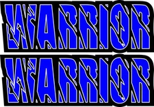 Warrior 350 Rear Fender Graphics Decals Stickers ATV QUAD 4x2 raptor