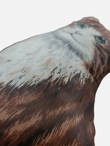 Almohada de peluche decorativa vintage de 9,5" gatito gato gatito corte y costura hecha a mano - Imagen 8 de 10