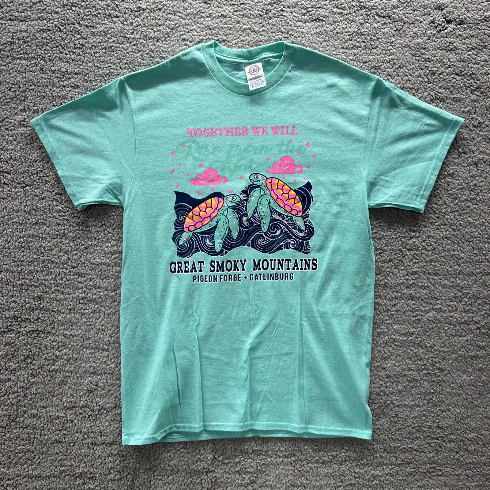Smoky Mountain T-Shirts Women Graphic Tees Short Sleeve Rise From The Water M-image