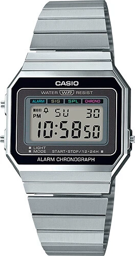 Casio Men's Quartz Alarm Chronograph Vintage Style 35mm Digital Watch A700W-1A
