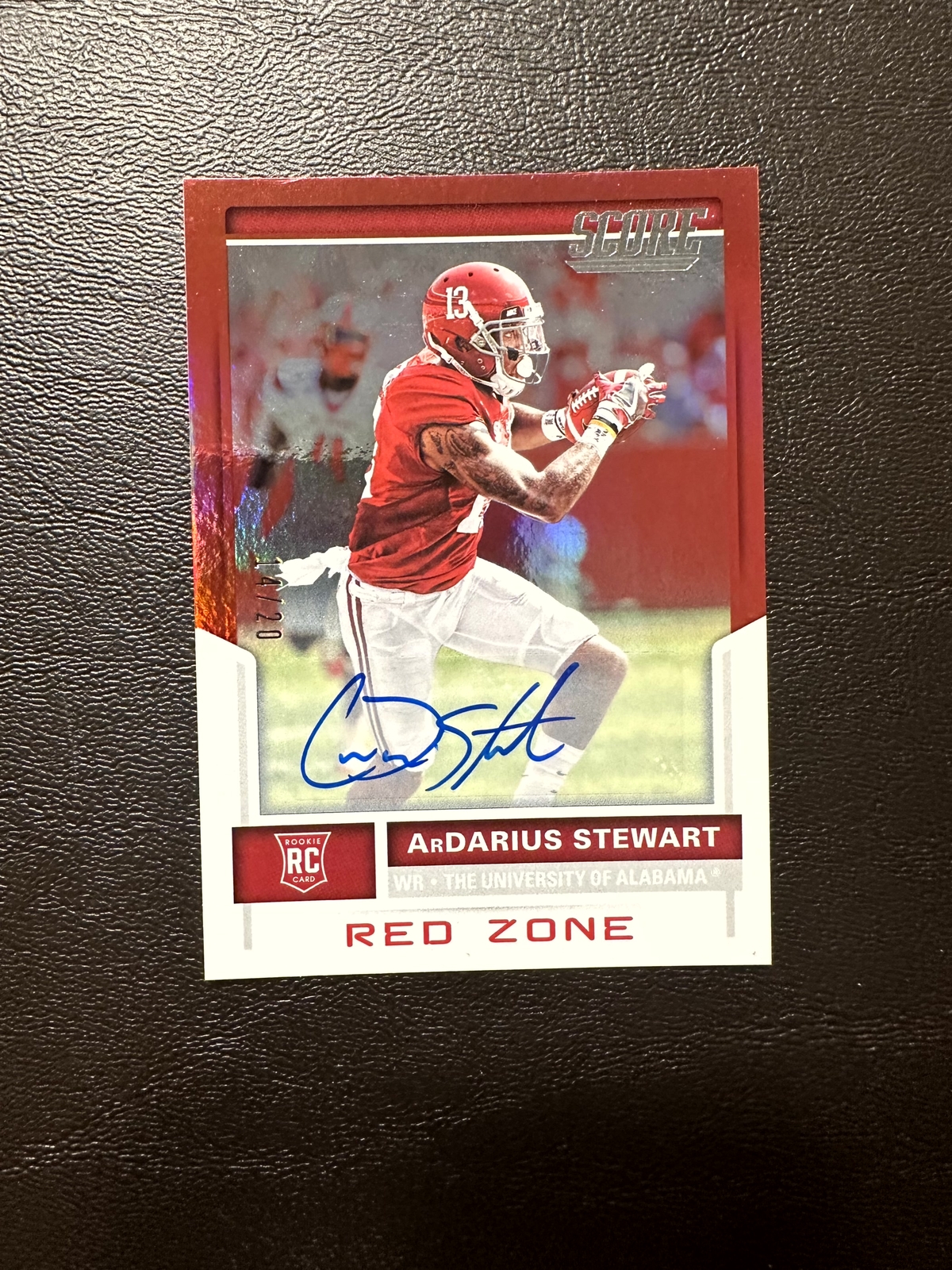ArDarius Stewart Panini Score #420 Signature-Red Zone