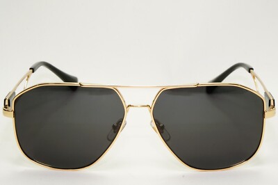 Versace Sunglasses Navigator Black Gold Pilot Metal Medusa MOD VE