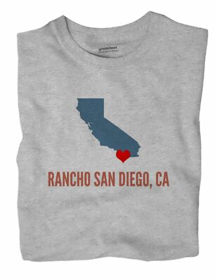 Rancho San Diego California CA T-Shirt HEART