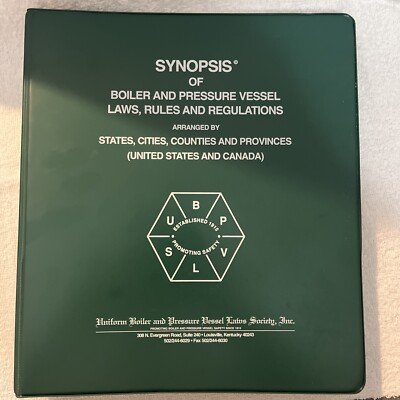 #ad #ad Synopsis Of Boiler And Pressure Vessels Laws Rules And Regulations Book $50.00