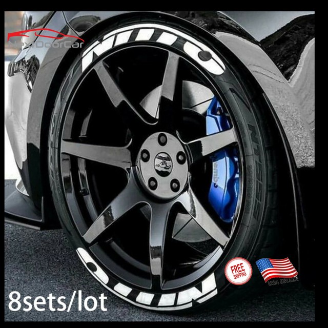 Tire Stickers NIT555192114W White "Nitto NT555" Tire Lettering Kit eBay