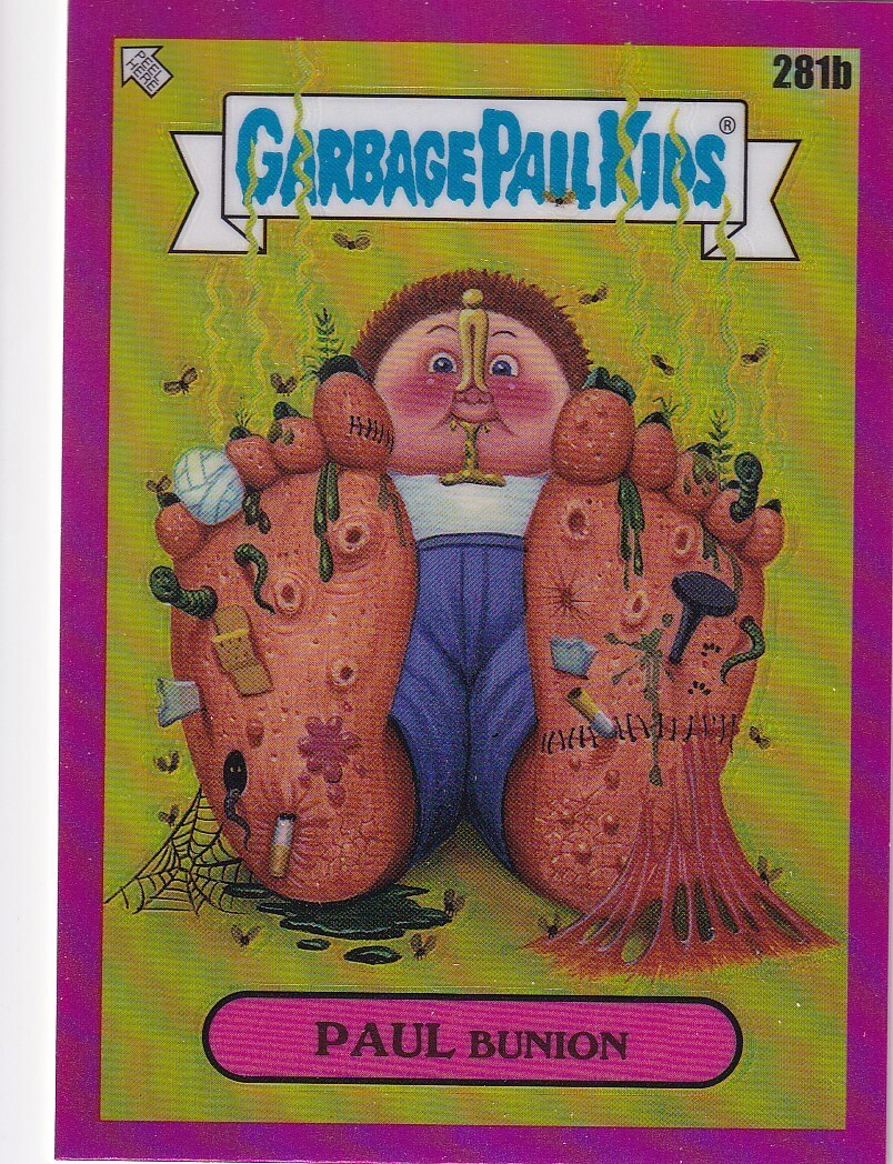 PAUL BUNION TOPPS CHROME GARBAGE PAIL KIDS OS7 MAGENTA REFRACTOR #281B 2024