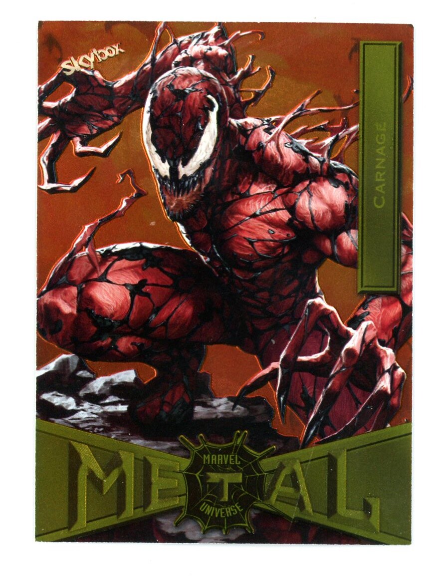 2021 SkyBox Metal Universe Marvel Spider-Man Yellow FX Carnage #18