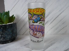 Biloxi Beach, Mississippi Colorful Lizards Frosted Tall Shot Glass - N1