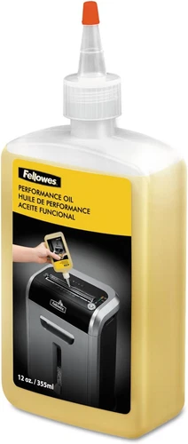 Fellowes Powershred Performance Shredder Oil, 12 oz. Extended Nozzle Bottle