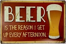 TIN SIGN 8x12 Beer funny man cave garage home bar pub dad husband boyfriend 1pc5