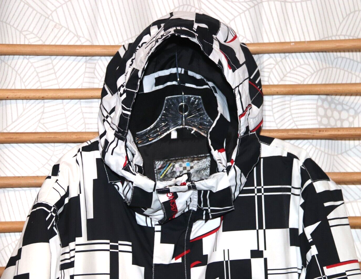 BILLABONG ALTYR Snowboard Jacket, Black & White, Men's M, 8K BILLABONG ALTYR Snowboard Jacket, Black & White, Men's M, 8K