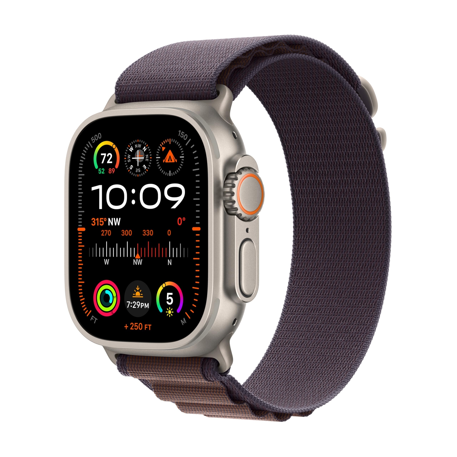 Apple Watch Ultra 2 49mm Titanium Case with Alpine Loop - Indigo 