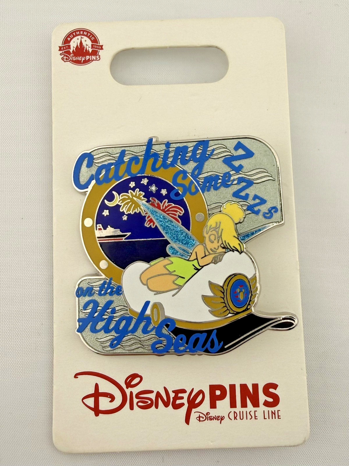 Disney Cruise Line Pin Tinker Bell "Catching Some ZZZ's on the High Seas"