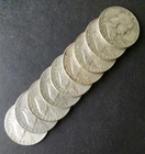 Lot of Nine 50c Franklin Silver Half Dollars