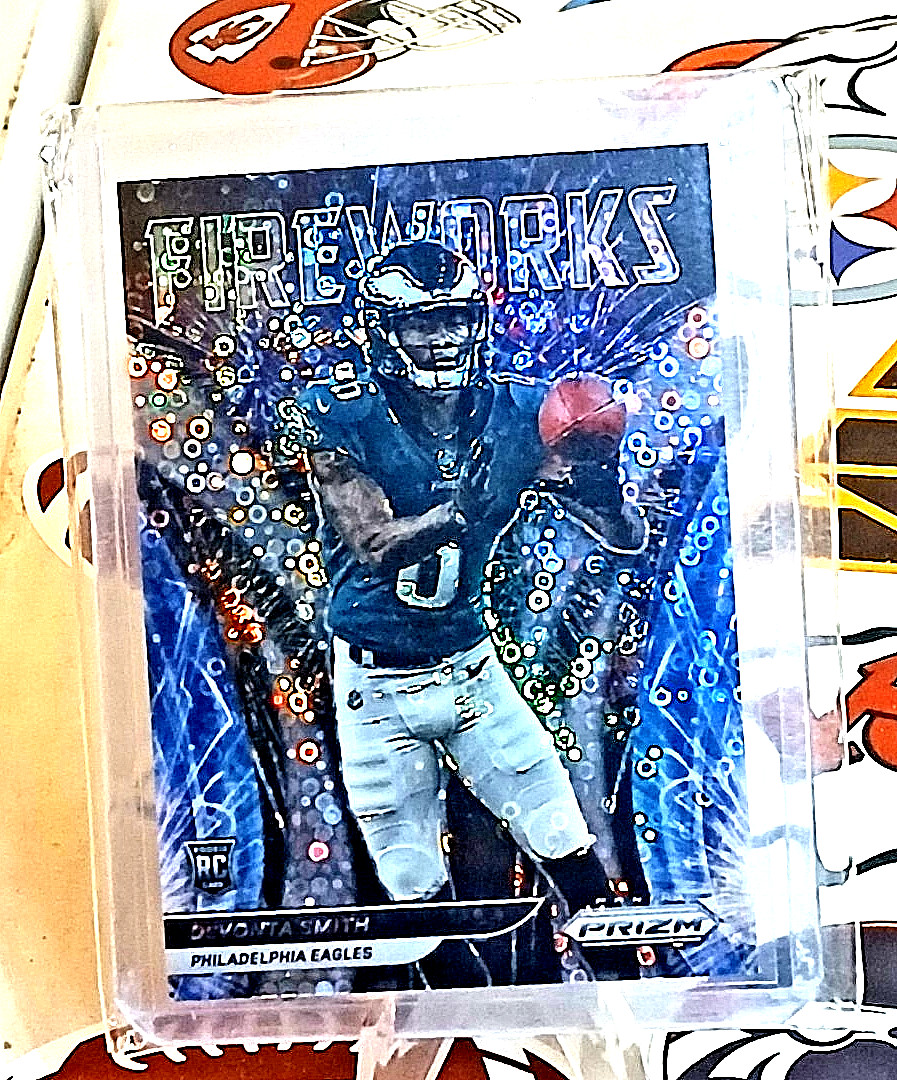 2021 Prizm Football Devonta Smith Fireworks Rookie Disco Prizm