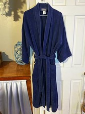 Andhurst bathrobe - soft terry cloth/cotton blend in a navy blue color OSFA