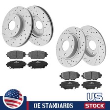 For 2014 - 2018 Mazda 3 Front Rear Disc Rotors Ceramic Brake Pads Japan Built