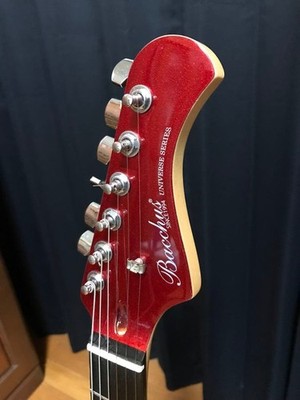 Bacchus BMS-1R CAR Electric Guitar Candy Apple Red Mustang Style