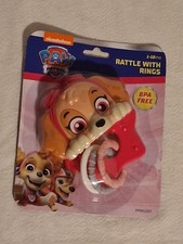 Paw Patrol Skye Rattle With Rings Toy 1-18 Months New In Package BPA Free